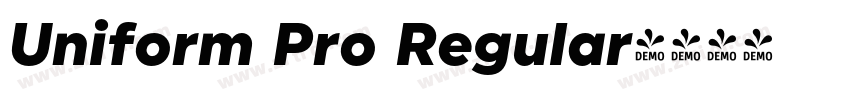 Uniform Pro Regular字体转换